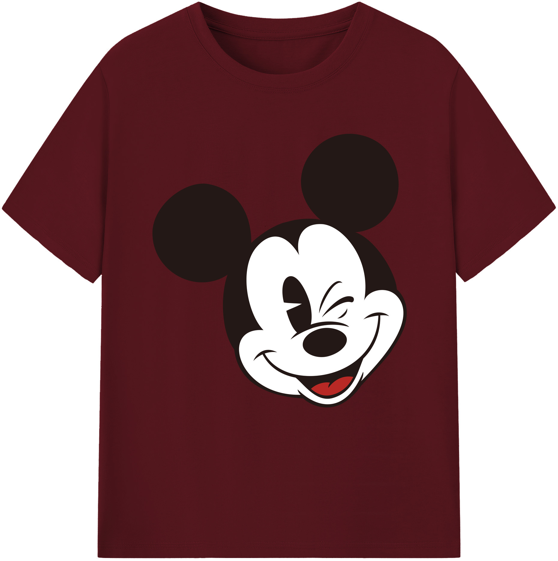 （画像用） ミッキーマウス Mickey Mouse 綿100％半袖Tシャツ（フロントプリント）